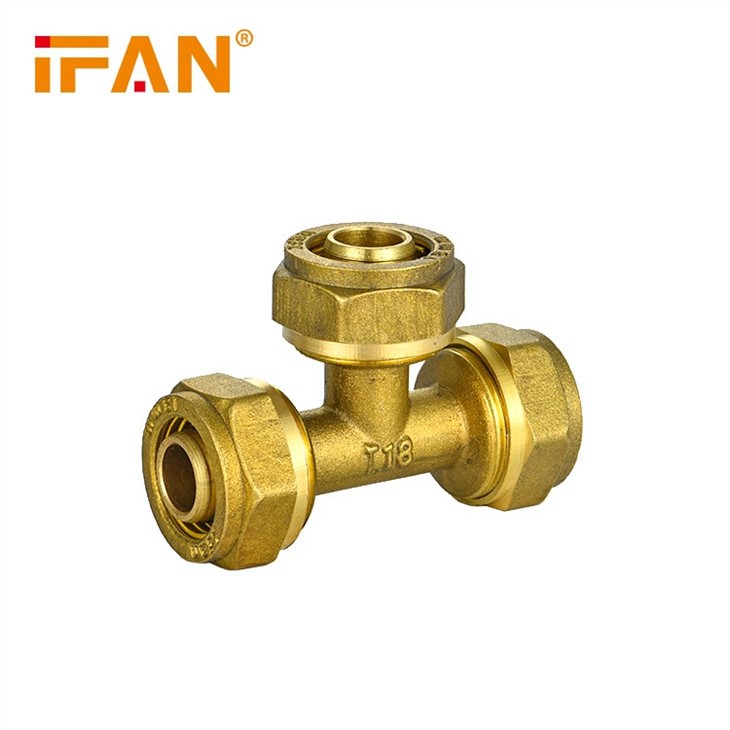 Brass PEX Pipe Fitting Tee