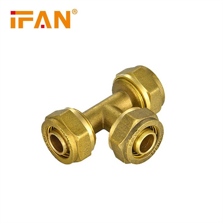 Brass PEX Pipe Fitting Tee