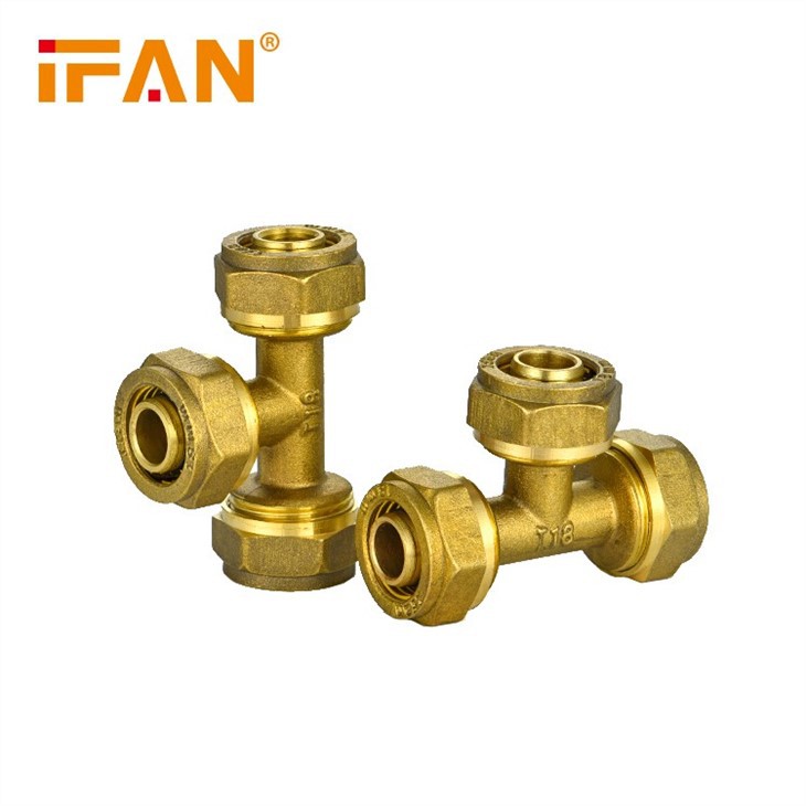 Brass PEX Pipe Fitting Tee