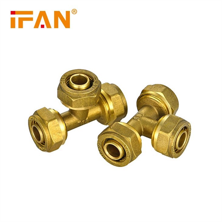 Brass PEX Pipe Fitting Tee