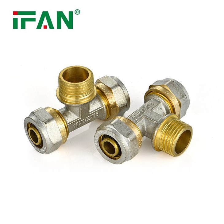 Double Color Brass Compression Fitting