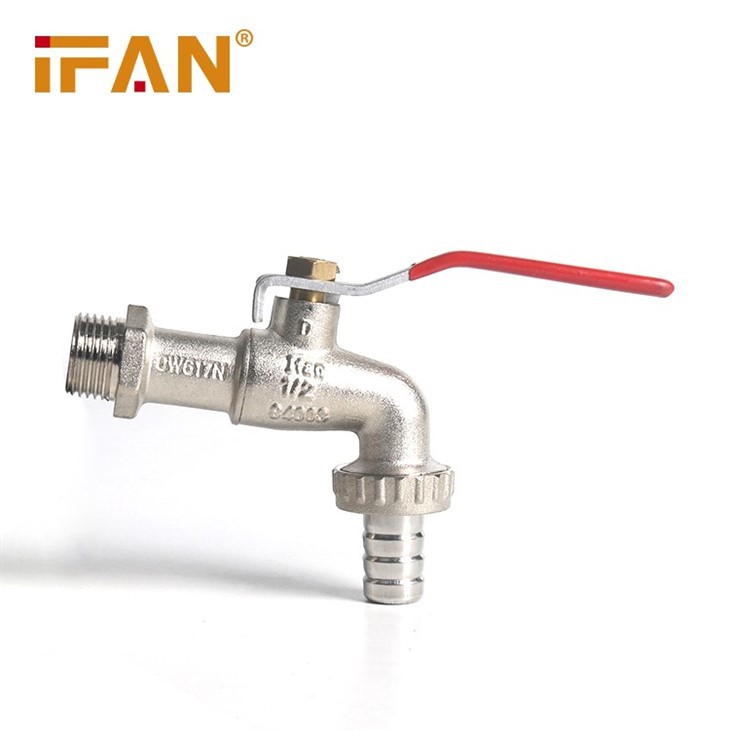 Brass Water Tap Red Handle S03