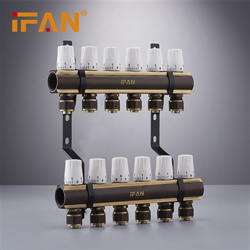 Components of domestic floor heating manifold