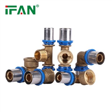 Blue Color Brass Press Fitting