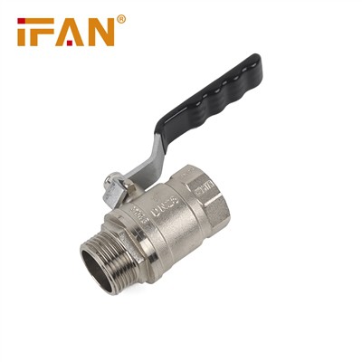 Brass ball valve with threaded and flanged connections