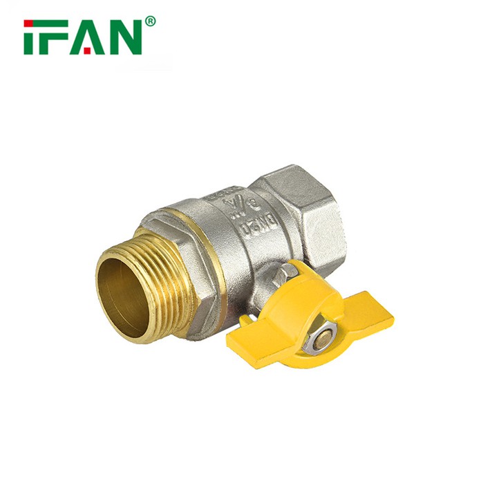 81052 Yellow Butterfly Handle Ball Valve