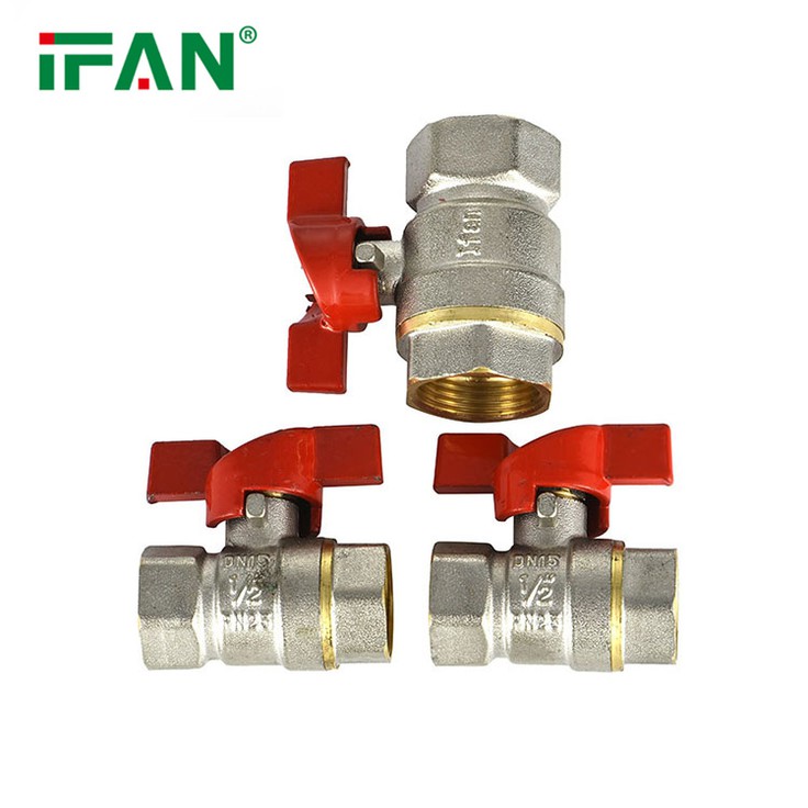 Red Butterfly Handle Ball Valve