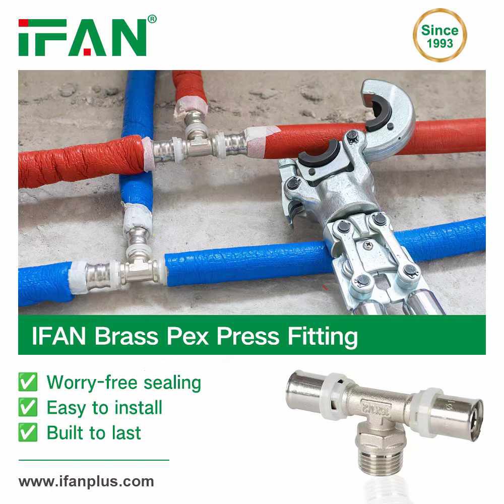 IFAN brass Pex Press Fitting tee