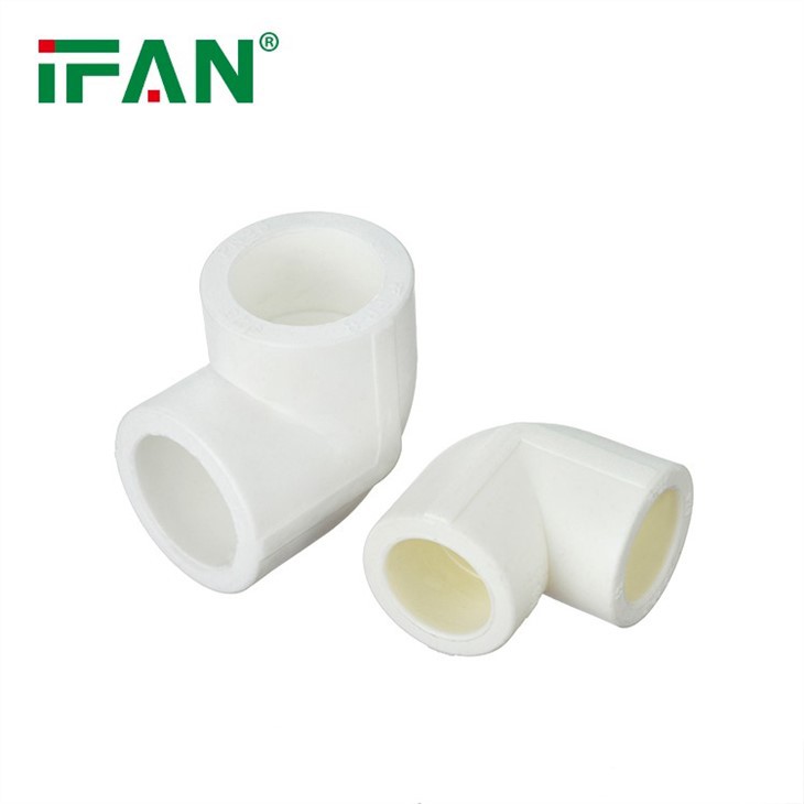 white PPR Fitting Elbow